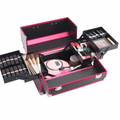 High Quality Soft Beauty Artist Rolling Trolley Cosmetic Bags Cases Travel Toiletry