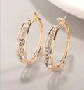 2022 Wholesale Fashion Super Flash Drill Earrings Crystal Diamond Hoop Earrings for Women