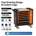 Custom Design Factory Direct Rolling Metal Tool Trolley Workshop Garage Tool Cabinet Trolley Mechanic Tool Chest for Car Repair MegaBDM