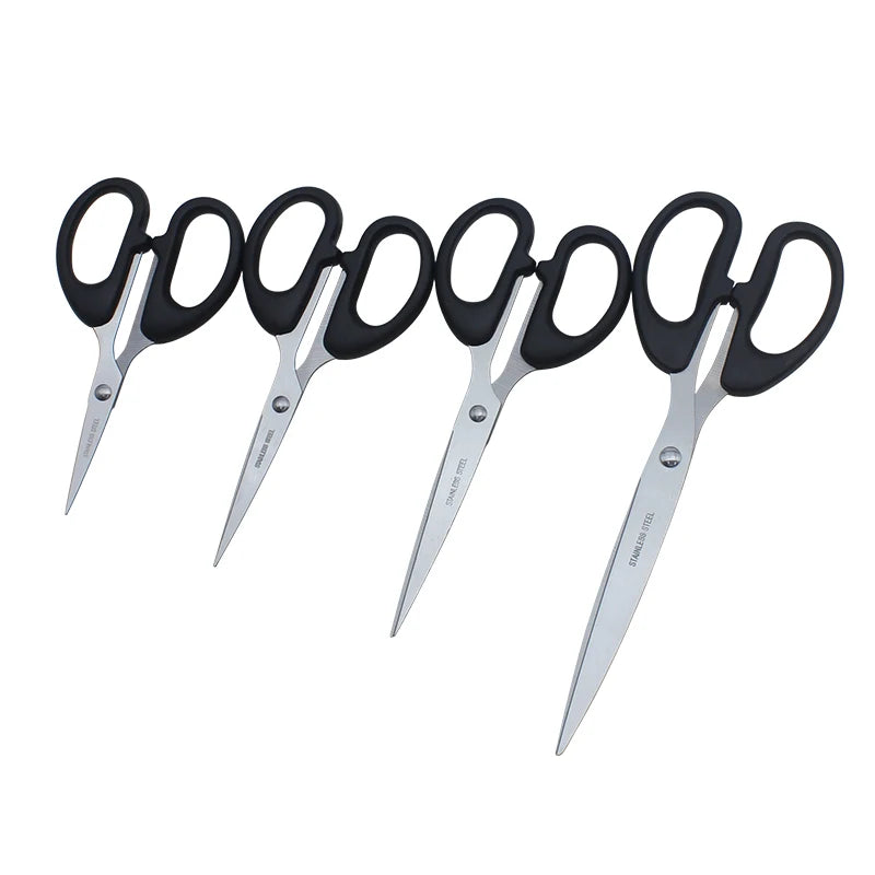 Wholesale in Stock Multi-size Household Stationery Scissors Stainless Steel Paper Cutting Scissors Office Scissors for Office