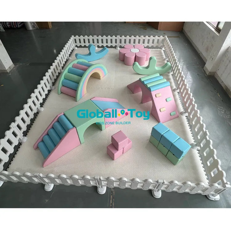 Commercial Macaron Theme Birthday Party  Kids Indoor Playground Soft Play Package Set for Toddlers