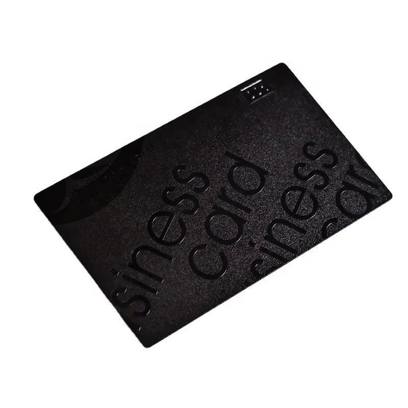 Customized Screen Printed Double-Sided Durable Eco-Friendly Matt Black Rose Gold Metal NFC RFID Business Card