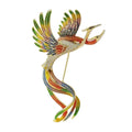 Vintage Women Suit blazer Ornament Corsage Bridal Antique Cheongsam Elegant Crystal Rhinestones Phoenix Bird Lapel Pin Brooch