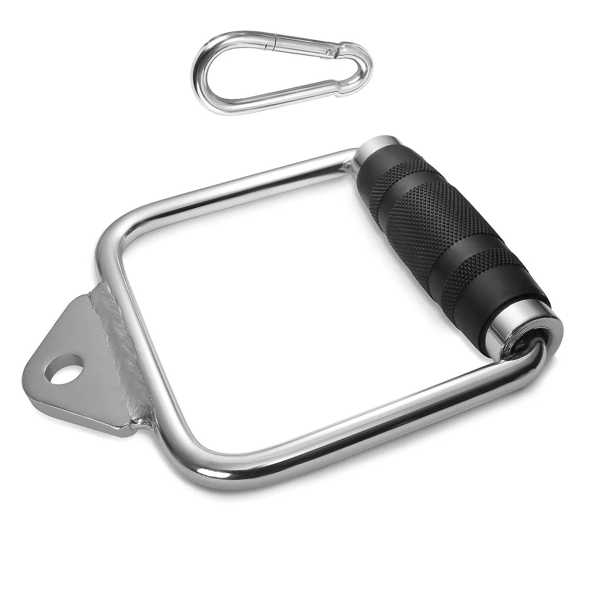 Tellusfit D Handle Cable Attachment Heavy Duty Steel with Non-Slip Rubber Grip Fitness Equipment Accessory for Weight Workout