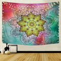 Custom Tapestry Wall Hanging Decoration Bohemian Mandala Flower Polyester Thin Blanket Home Decoration Bedspread