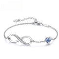 SC Hot Sale Trendy Couple Bracelet Gift Creative Colorful Diamond Bracelet Fashion Infinity Heart Bracelets for Women