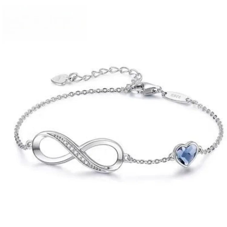 SC Hot Sale Trendy Couple Bracelet Gift Creative Colorful Diamond Bracelet Fashion Infinity Heart Bracelets for Women