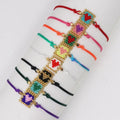 Adjustable Bohemian Style Women's Woven Passion Heart Beaded Bracelet Handcrafted Trendy and Fashionable Gift