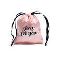 Wholesale Pink Soft Satin Drawstring Bag Customized Logo Printed Satin Gift Bag for Packaging