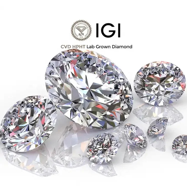 VOAINO Wholesale VVS Round Cut D E F Color Lab Created Loose Diamond IGI Certified CVD HPHT Lab Grown Diamonds