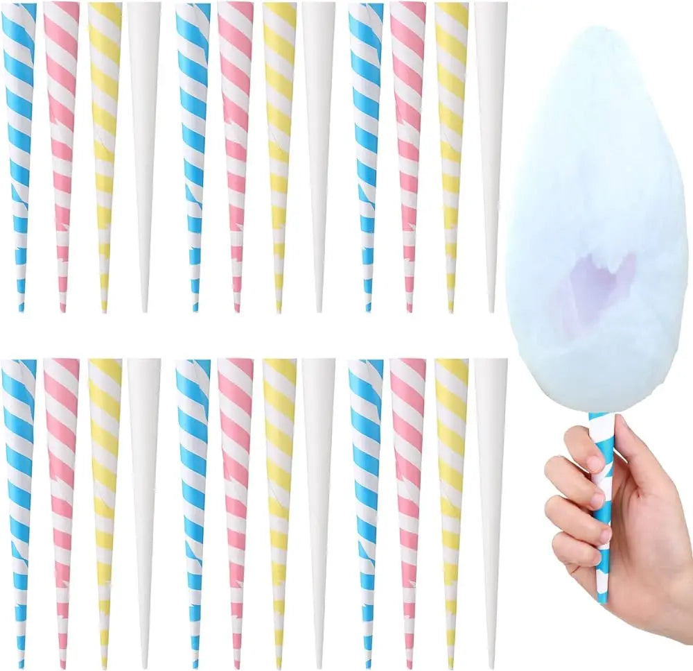 Disposable Paper Cone for Cotton Candy Accept Custom logo Wholesale Cheap Candy Cones Budget Friendly