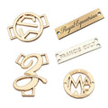 Clothing Accessory Custom Engraved Brand logo Sew Metal Labels Tag for Garments Swimwear