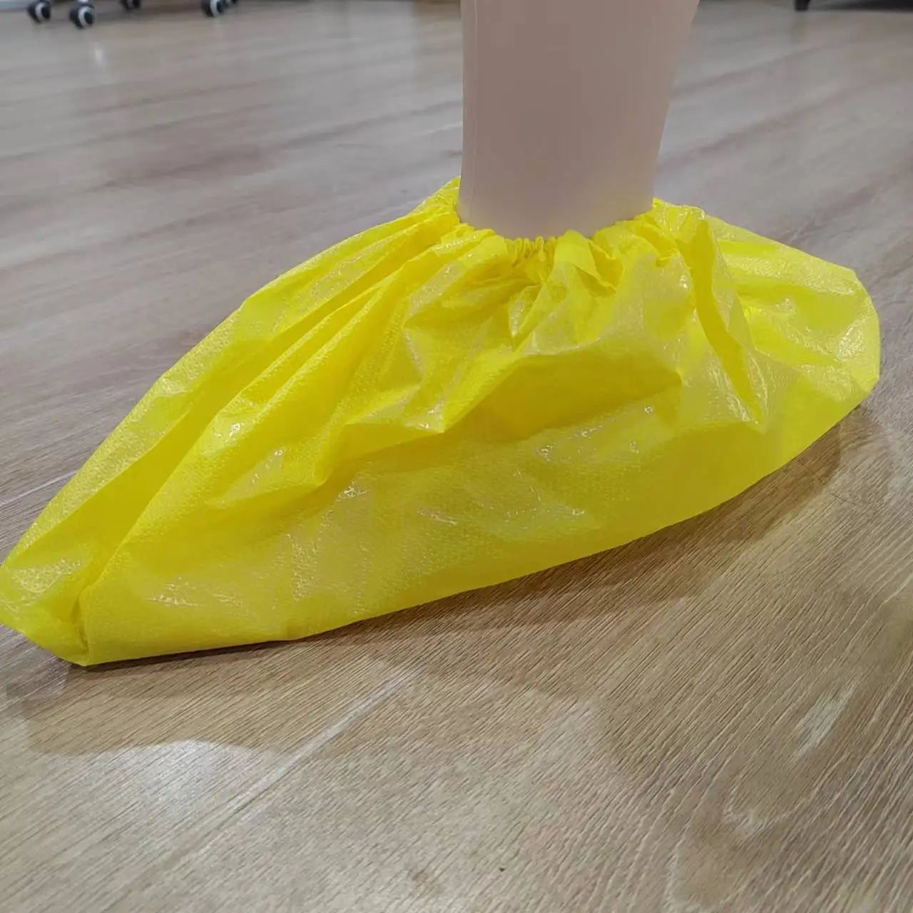 Yellow Shoe Cover Customize logo  Disposable  CPE Shoe Cover Made in China with Factory Price OEM/ODM