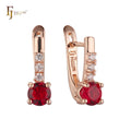 FJ Fallon Fashion Jewelry Cluster Clip-On Earrings Plated in Rose Gold Brass Based