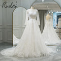 Ruolai QW01670 a Line Beaded Lace Long Sleeves Wedding Dress Bridal Gowns for Bride Bride Dresses