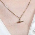 Joolim Jewelry 18K Gold Plated Bar Pendant Choker Necklace Stainless Steel Jewelry Wholesale