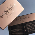 Custom Luxury Rose Gold Logo Metallic Name Card Printing Luxury Business Cards with Rose Gold Design Business Card