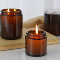 Wholesale Empty Scented Containers Round Glass Candle Holders Lanterns and Candle Jarswith Metal Lid for Home Decoration