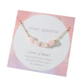 Hot Sell Customize Natural Raw Crystal Necklace Fashion Rose Quartz Amazonite Beads Necklace