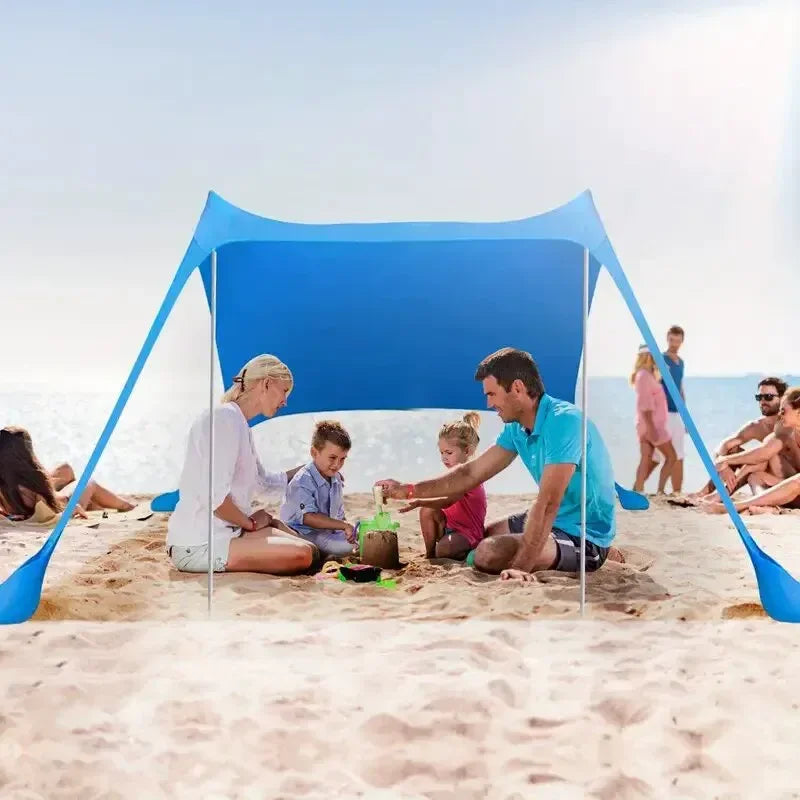 Foldable Canopy Tent UV - Resistant Sunshade for Outdoor Camping & Beach Trips
