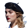 Women Beret Hat PU Leather Beret French Black Artist Beret Cap Causal Beanie Hat Painter Hat Classic Retro Boina Girl