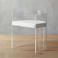 Manufacturer Factory Supplier Design Furniture Lucite Round Chair clear Acrylic Dining Chair bar Stool Acrylic Barrel Chair