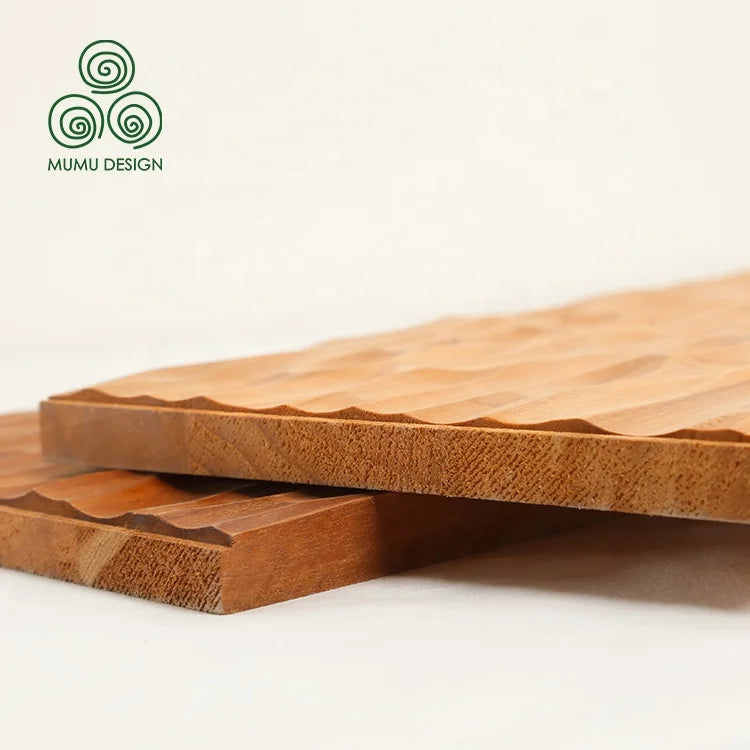 MUMU 3D Unique Ecological Designed  House Container Sauna Herringbone Wood Wall Cladding Panel