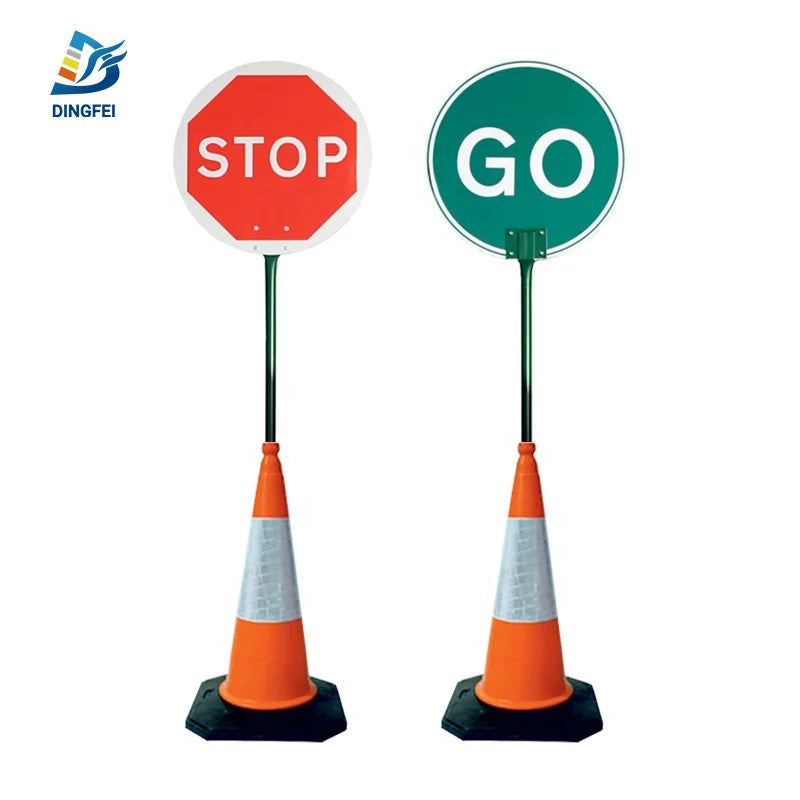 Custom Stop Go Paddle Roll up Signs Handheld Sign