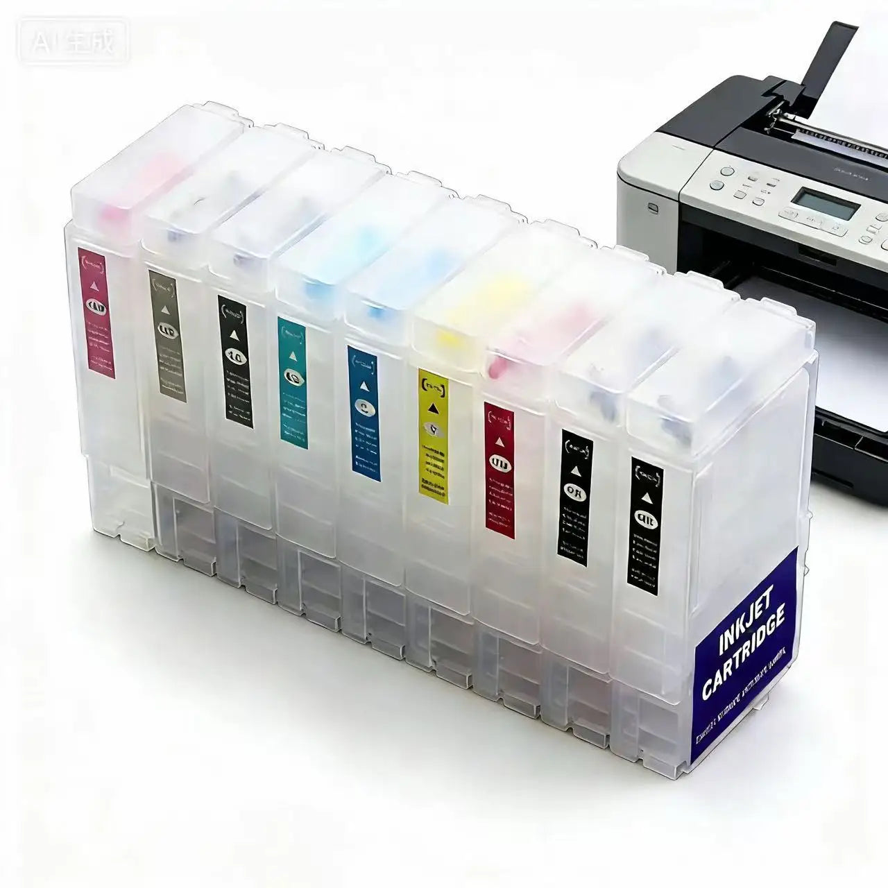 BOMA.LTD 80ML Refillable Ink Cartridge for Epson SureColor SC-P600 P600 P607 P608 PX5V2 InkJet Printers Without Chip
