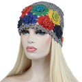 Fashionable 100% Cotton Handmade Knitted Flower Beanie Women's Crochet Floral Net Mesh Rasta Hat for Beach Wear
