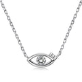 Dylam New Trendy 18K Gold Plated Jewelry S925 Sterling Silver Devil Eyes Pendant Necklace Cz Cubic Zirconia Necklaces for Women