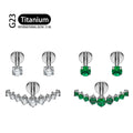 3 Pcs/Set G23 Titanium 16G Internal Thread 9 Round Zircon Ear Studs Labret Tragus Helix Cartilage  Body Piercing Jewelry