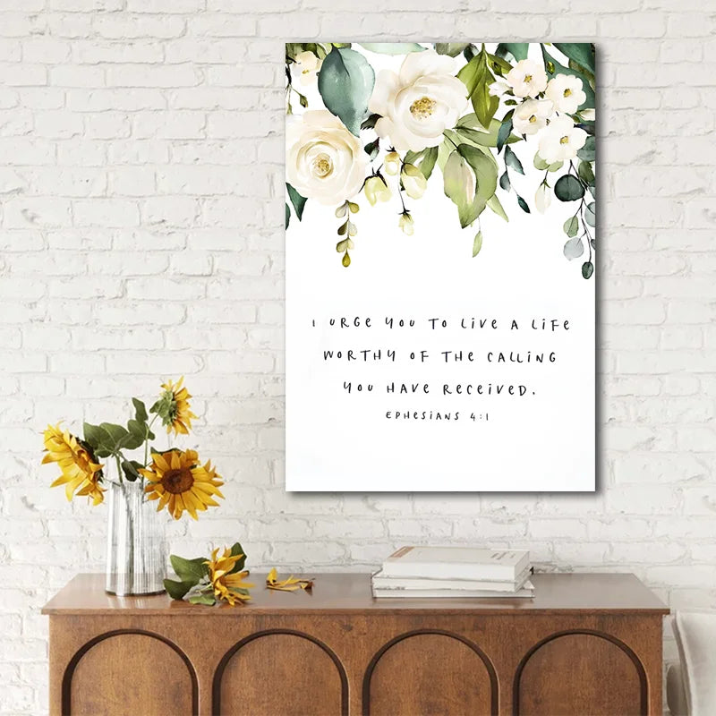 Wholesale Bible Verse Wall Art I Urge You to Live a Life Scripture Art  Bible Verse Print Christian Gift Religious Home Decor