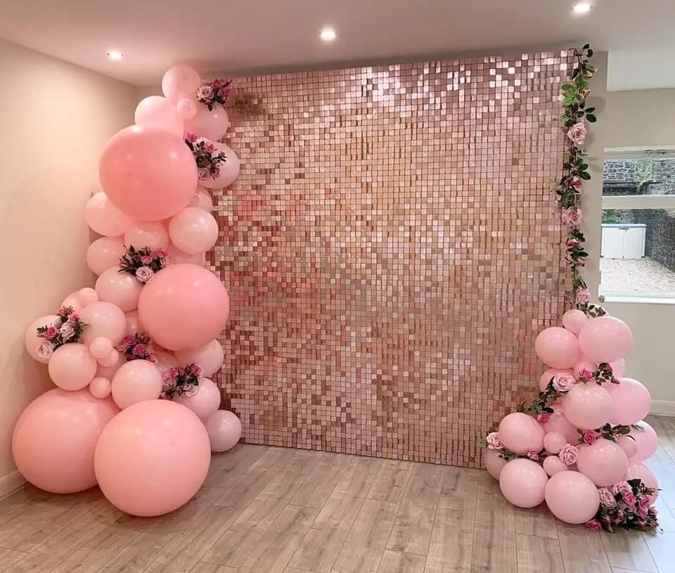 Wedding Supplies Shiny Glitter Sequins Board Silver Gold Shimmer Sequin Wall Panel