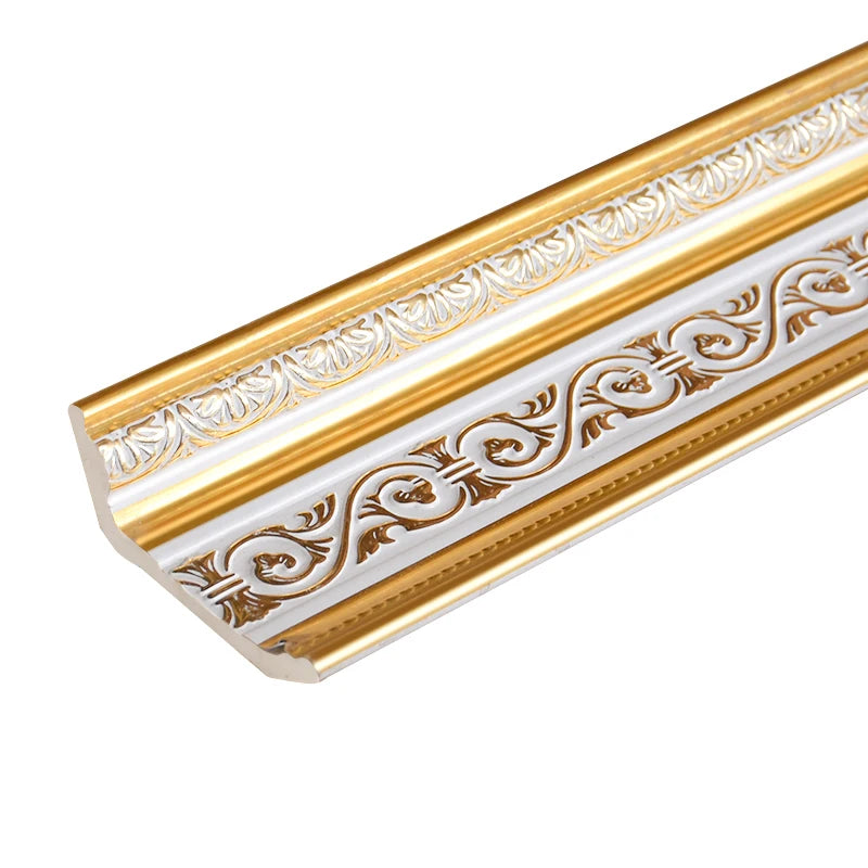 The Popular Gold PVC Living Room Background Wall Decoration and Ceiling Corner Line Shape in Europe
