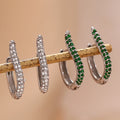 Dreamshow Trending Shining AAA Zircon Hoop Earring Stainless Steel Earring Women Jewelry