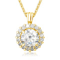 Luxury Women Fine Jewelry Wedding Party Gifts Vvs1 2 Carat Moissanite Diamond Pendant Necklace 925 Silver Chain Pendant