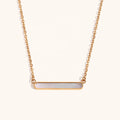 Dingran Shell Pendant Necklace Gold Plated Stainless Steel Bar Necklace Joyas De Acero Inoxidable