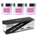 BIN Hot Selling 1OZ Packing 3pcs Per Sets clear pink White Nail Acrylic Powder Kit for Acrylic Nails