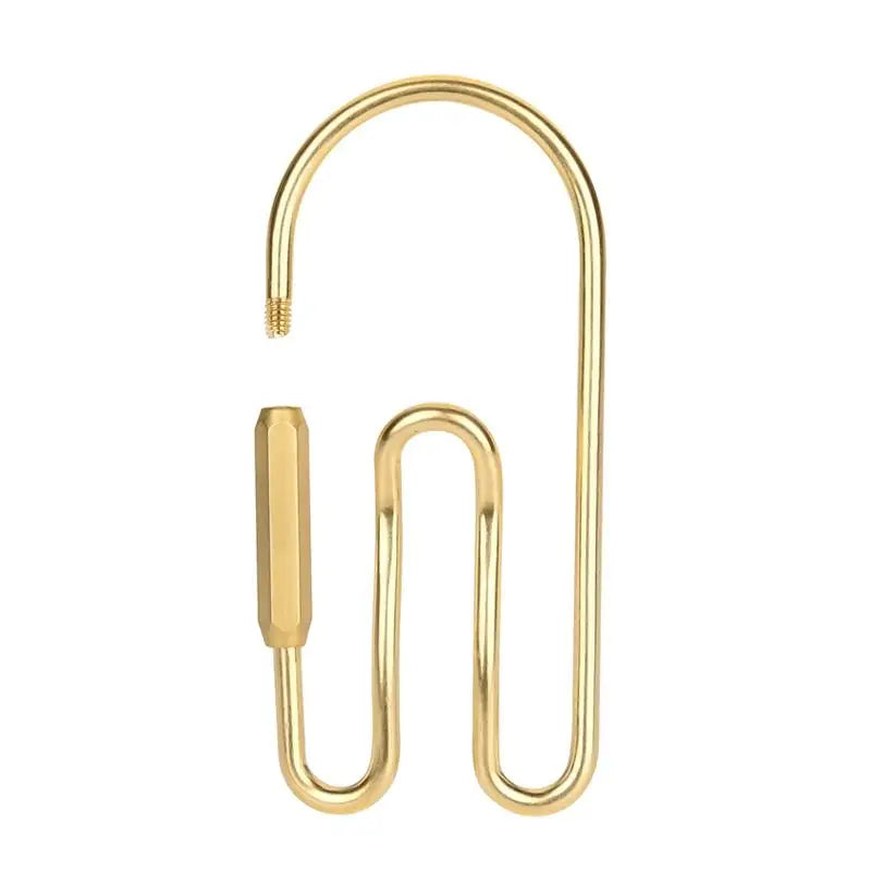 Belt Key Buckle Ins Style Simple Men's and Women's Metal Key Ring Pure Brass Vintage U-shaped Key Chain Ring
