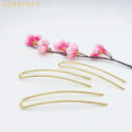 Hot Selling Simple Gold Silver Color Metal U Shaped Hairpin Ladies Hair Clip for Women