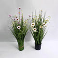 K2 Wholesale Artificial Bonsai Decorative Indoor Plastic Bonsai Onion Grass with Flower Plants for Garden Ornaments Artificial