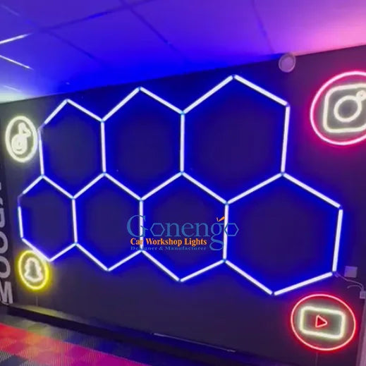 Honeycomb Shape Hexagon Led Light Remote Control Rgb Smart Hexagon Light Bar