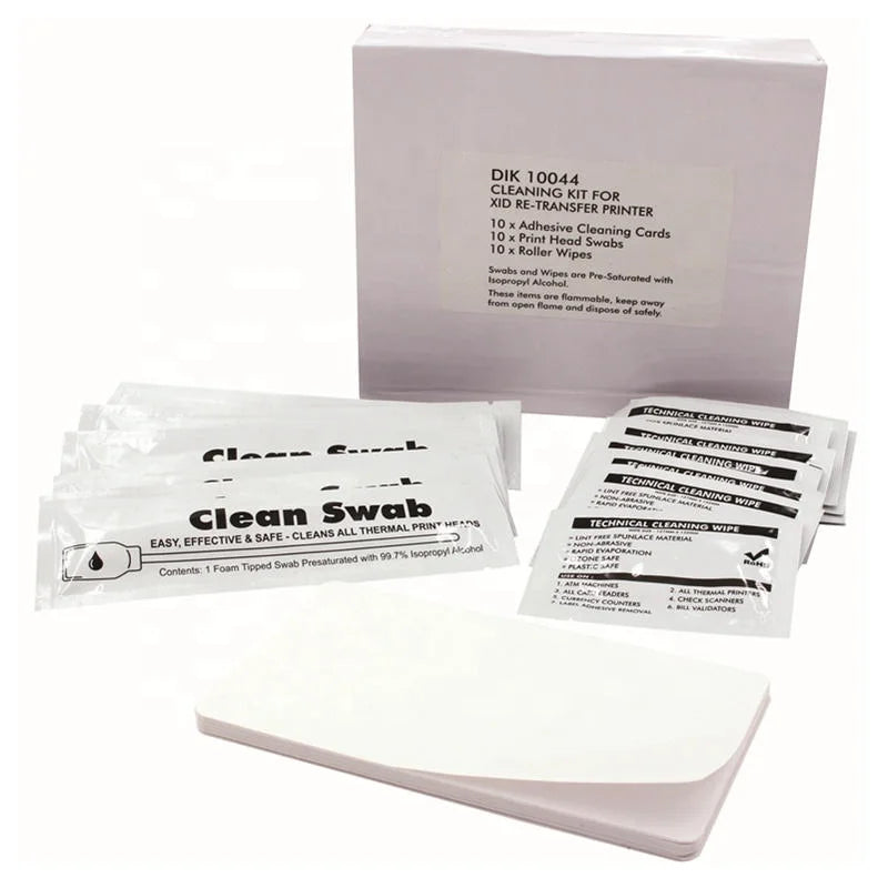 Matica DIK10044 Complete Matic Cleaning Kit-10 Cleaning Cards 10 Tissues 10 Swabs for XID Series Retransfer Printers Neutral