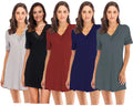 Woman Nightwear Sleepwear Casual Comfortable v Neck Lace Dress Pyjamas Women Sleepwear