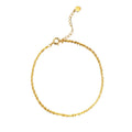 JOYFFOs925 Sterling Silver 18-Karat Gold Plated Bracelet Star Light Chain Full Star Bracelet