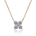 Luxury Design Clovers Shape 1.26Carat Moissanite Necklace GRA Certificate S925 Silver Champagne Gold Moissanite Necklace
