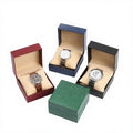 Fast Delivery Lychee Pattern Wrist Watch Holder Display Storage Box Organizer Case Water Resistant with Pillow 10X10CM