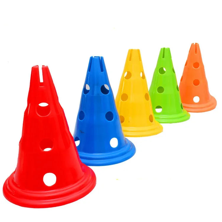 Wholesale DUDA Brand PE Material Football Training Sign Barrel Set Obstacle Safety Cone Combination Bottom Hole Mark Model