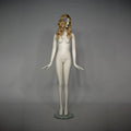 Wholesale Sexy Realistic Tall Female Mannequin with Wigs FRP Material with Head Tempering Glass Base European Original